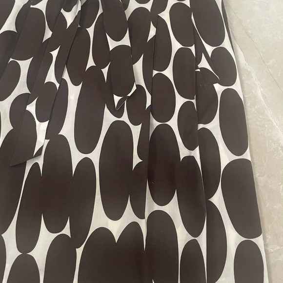 Ann Taylor Loft Skirt Size 6P Brown White Abstract Side Zip Up Pockets Cotton - Picture 3 of 8